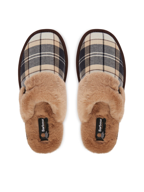Barbour Kapcie Barbour ClaudiaTartanSlipper LSL0036TN26 Brązowy