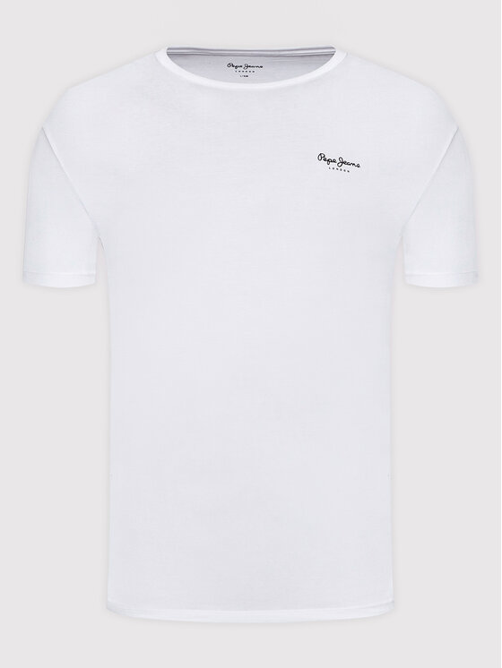 Pepe Jeans Pepe Jeans T-shirt Original Basic 3 N PM508212 Bianco Slim Fit
