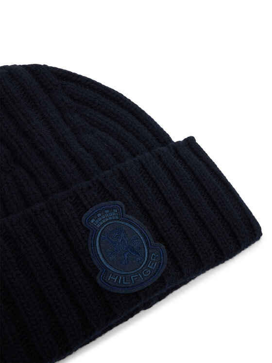Tommy Hilfiger Cepure Tommy Hilfiger Th Crest Fluffy AW0AW18210 Tumši zils
