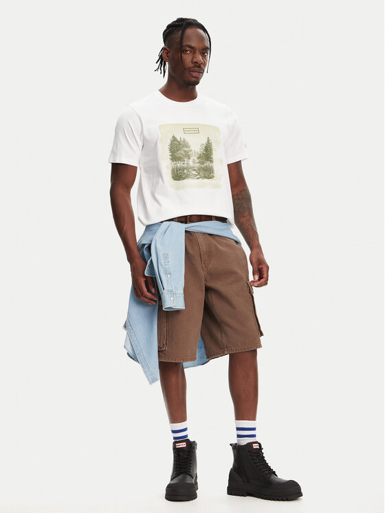 Hunter Hunter Футболка Duart Graphic HARM0033251 Білий Regular Fit