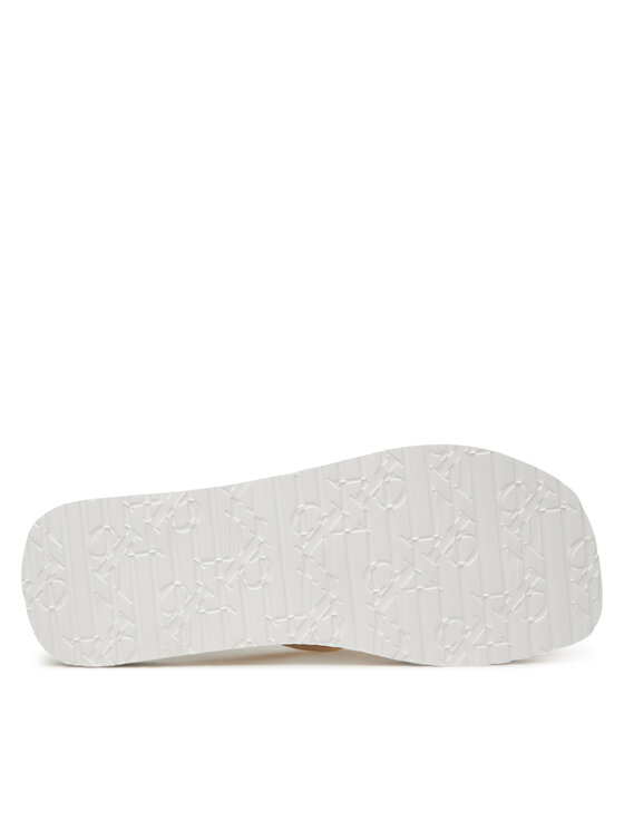 Calvin Klein Jeans Japonki Calvin Klein Jeans Thong+ Tpu Metallic YW0YW01720 Beżowy