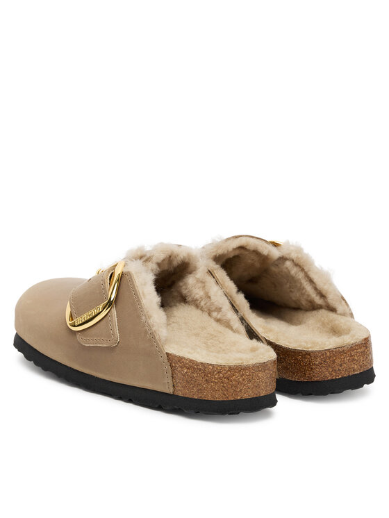Birkenstock Шльопанці Birkenstock Boston Big Buckle Shearling 1030444 Коричневий