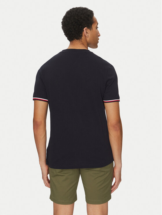 Tommy Hilfiger Tommy Hilfiger Camiseta Global Stripe MW0MW38630 Azul marino Regular Fit