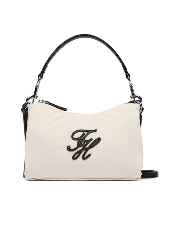 Tommy Hilfiger Bolso Tommy Hilfiger Th Elevated Nylon Mini Crossover AW0AW18623 Écru