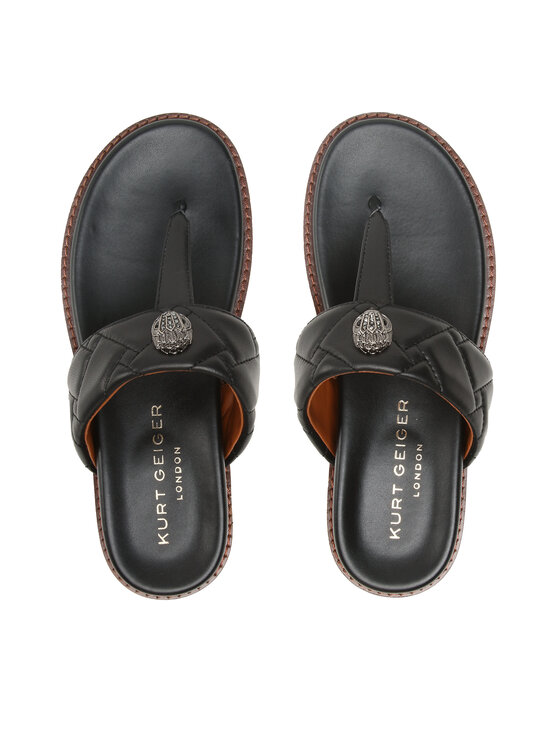 Kurt Geiger Джапанки Kurt Geiger Kensington T-Bar Chunky 9819900109 Черен