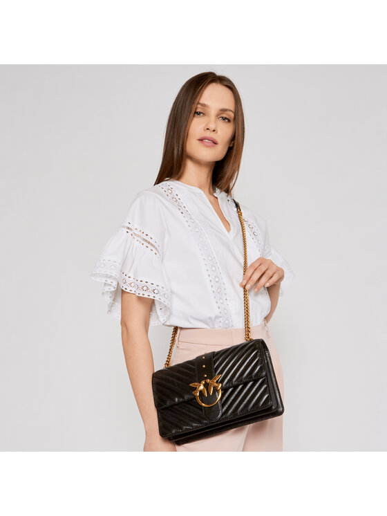 PINKO Rankinė Pinko Love Classic Icon V Quilt 1 Cl PE 21 PLTT 1P221Z Y6XV Juoda