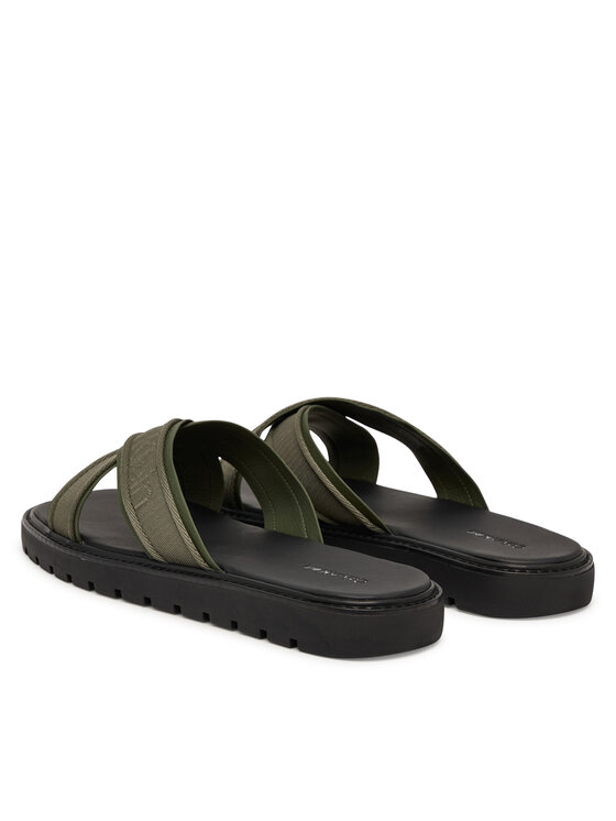 Calvin Klein Natikači Calvin Klein Sq Molded Sandal Xcross Wb HM0HM02101 Zelena