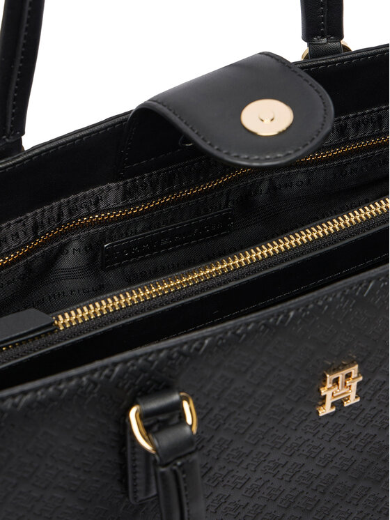 Tommy Hilfiger Torebka Tommy Hilfiger Th Daily Tote Mono AW0AW18417 Czarny