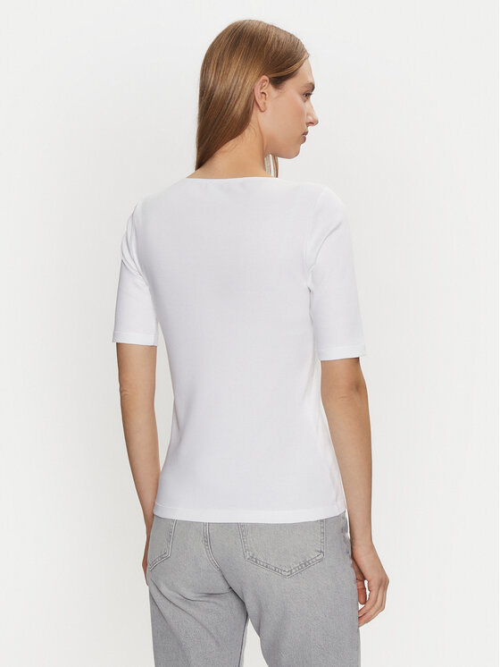 Calvin Klein Calvin Klein Majica K20K208050 Bela Slim Fit
