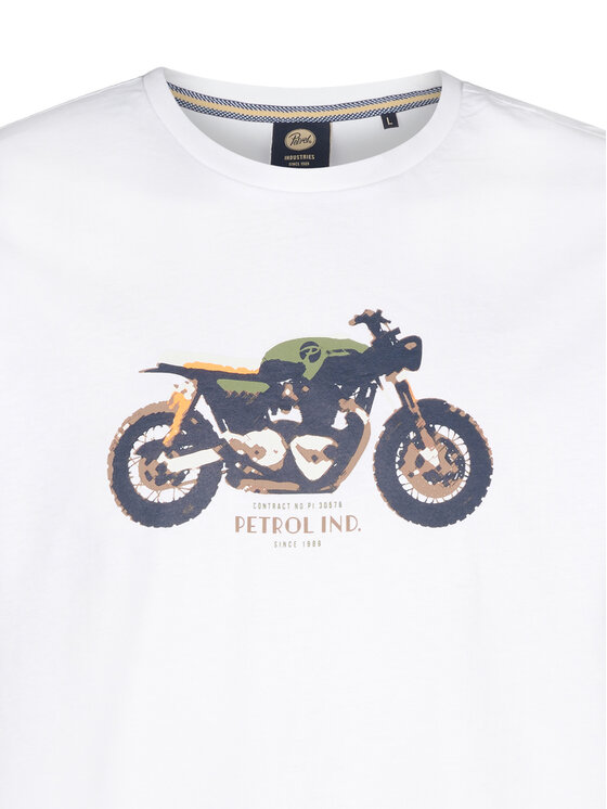 Petrol Industries Petrol Industries Camiseta M-1050-TSR671 Blanco Regular Fit