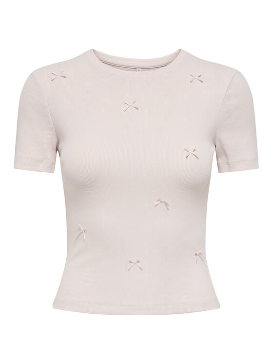 ONLY ONLY Camiseta Femke 15369336 Rosa claro Slim Fit