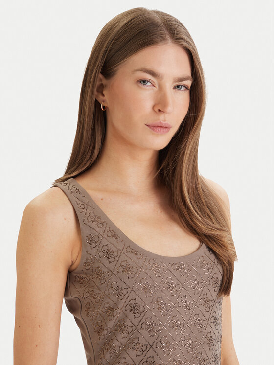 Guess Guess Marškinėliai W6GP10 K2932 Žalia Regular Fit