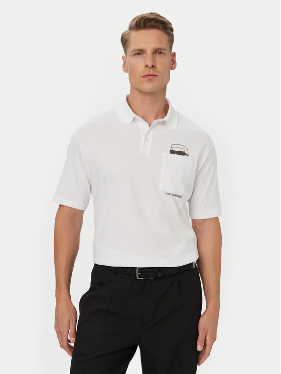 KARL LAGERFELD KARL LAGERFELD Polo 745127 561225 Blanco Regular Fit