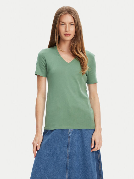 United Colors Of Benetton United Colors Of Benetton Marškinėliai 3GA2E4230 Žalia Regular Fit