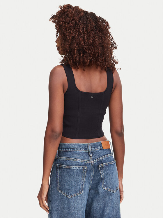 Guess Guess Top W6YZ08 Z0979 Negro Slim Fit