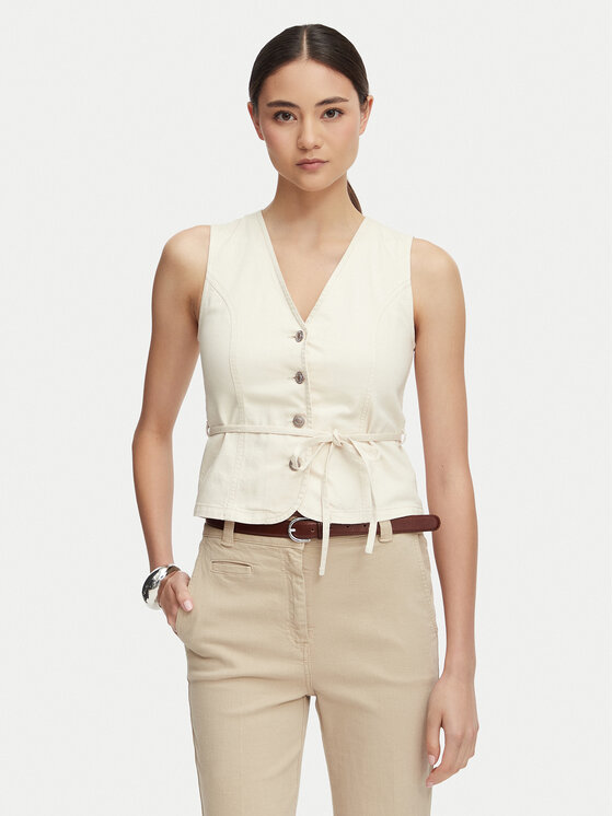 ONLY ONLY Top Silla 15374051 Crema Regular Fit