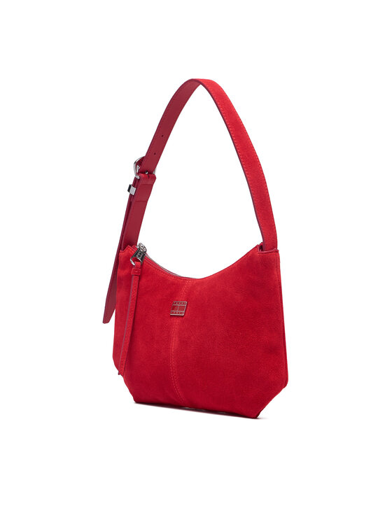 Tommy Jeans Kabelka Tommy Jeans Tjw Slouchy Suede Shoulder Bag AW0AW18859 Červená