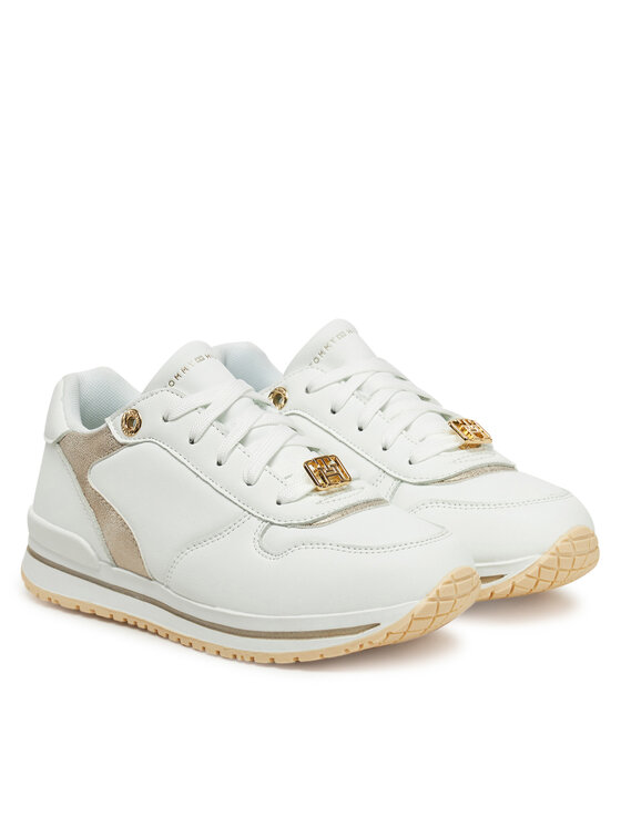 Tommy Hilfiger Snīkeri Tommy Hilfiger Low Cut Lace-Up Sneaker T3A9-33765-1355 S Balts