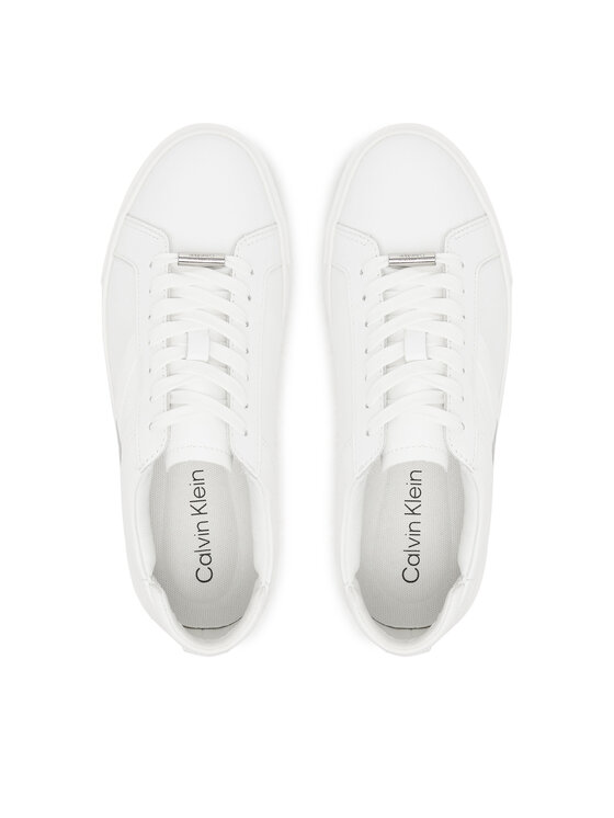 Calvin Klein Superge Calvin Klein Basket Cups Lace Up Logo Tape YW0YW02007 Bela