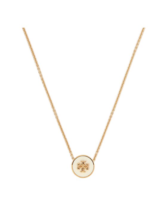 Tory Burch Намисто Tory Burch Kira Enamel Pendant 90549 Білий