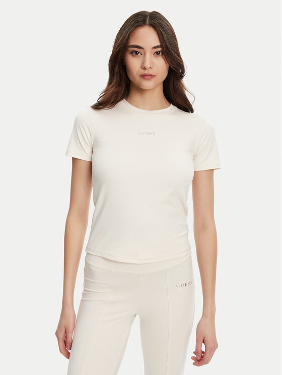 Guess Guess Футболка V5RI10 KCD02 Écru Regular Fit