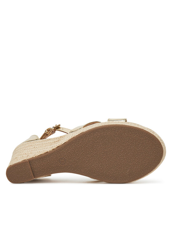 ONLY Shoes Espadrilky ONLY Shoes Onlamelia-18 Pu Foil Wedge 15335554 Zlatá