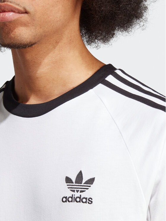adidas adidas T-shirt Adicolor Classics 3-Stripes T-Shirt IA4846 Bianco Slim Fit