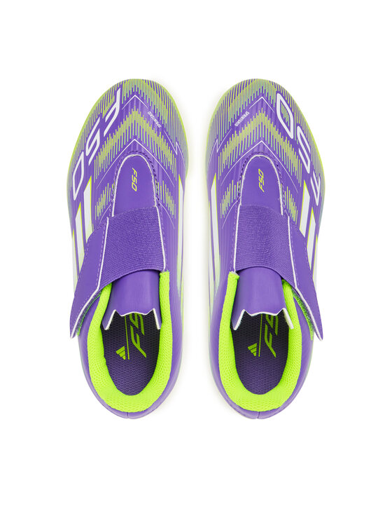 adidas Buty do piłki nożnej adidas F50 Club Hook-and-Loop Firm/Multi-Ground Boots Kids JI0036 Fioletowy