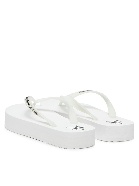 Calvin Klein Jeans Σαγιονάρες Calvin Klein Jeans Beach Sandal Flatform Tpu YW0YW01830 Λευκό
