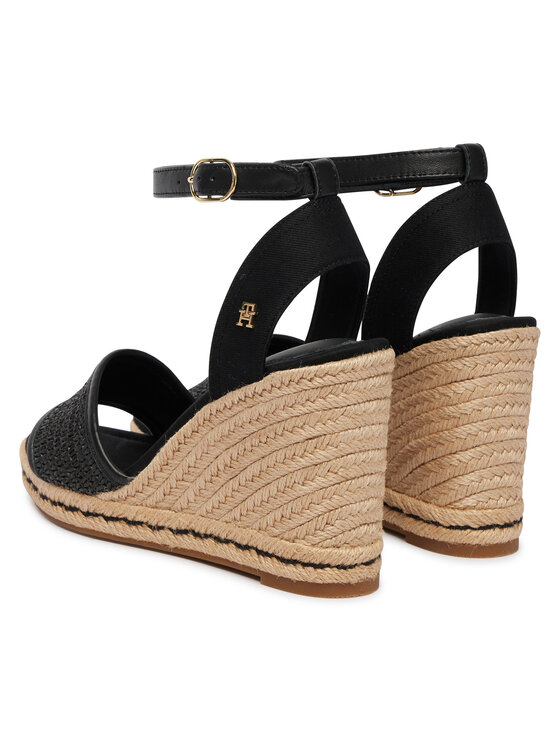Tommy Hilfiger Espadrile Tommy Hilfiger High Wedge Espad FW0FW09471 Negru