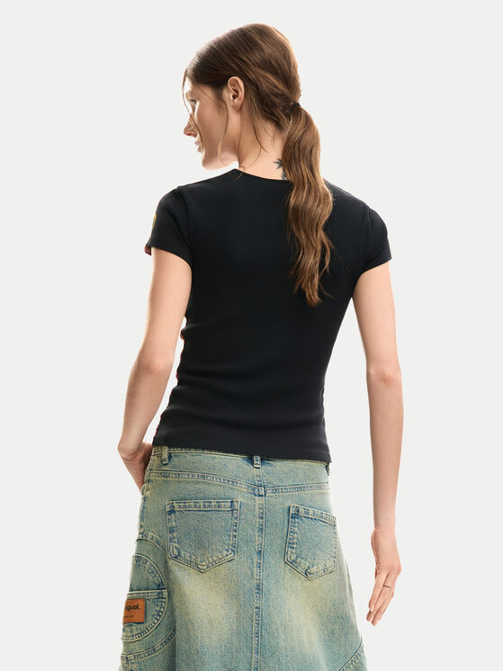 Desigual Desigual Футболка Dublin 26SWTK05 Чорний Regular Fit