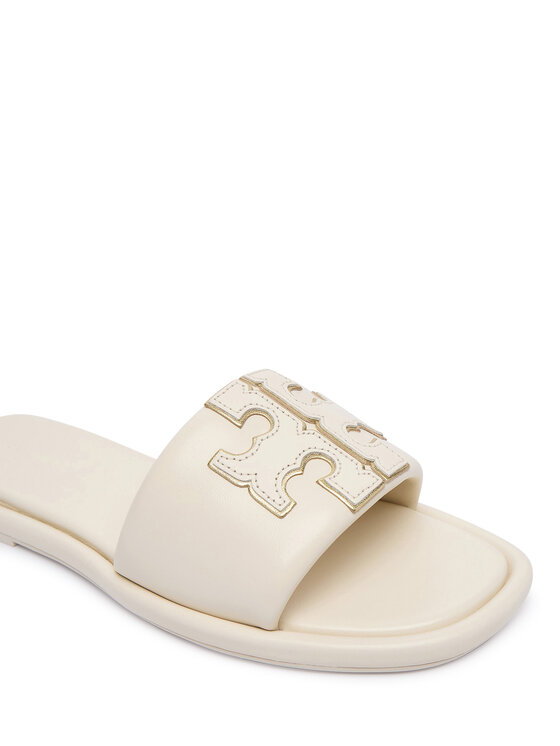 Tory Burch Şlapi Tory Burch Double T Sport 79985 Crem