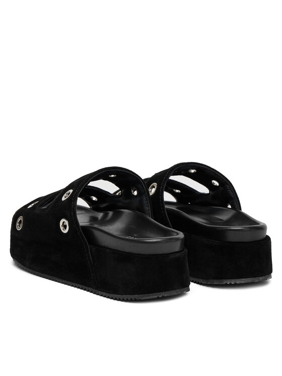 Inuikii Шльопанці Inuikii Suede Studs 70103-153 Чорний
