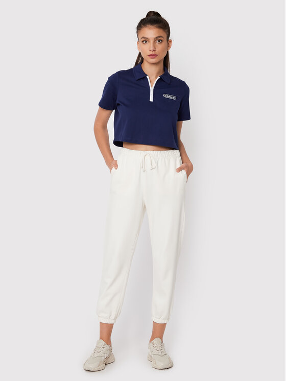 adidas adidas Поло Crop HL6572 Cиній Relaxed Fit
