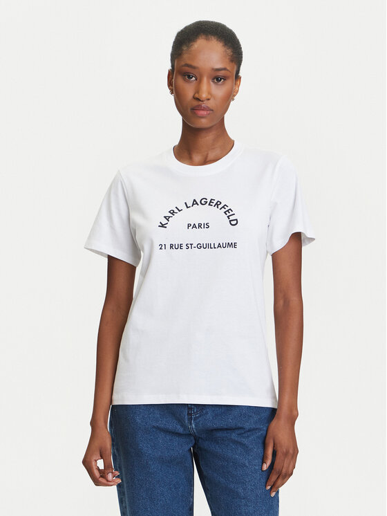 KARL LAGERFELD KARL LAGERFELD Camiseta A3W17105 Blanco Regular Fit