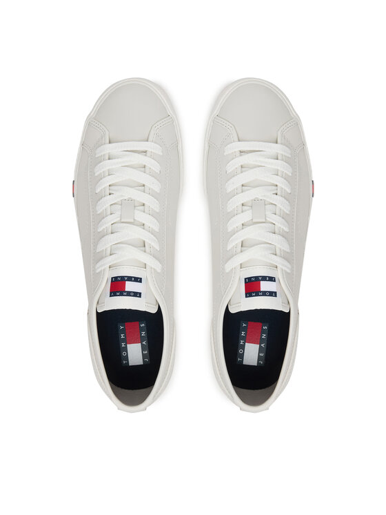 Tommy Jeans Snīkeri Tommy Jeans Archive Vulc. Y2K Long Lace EM0EM01676 Écru