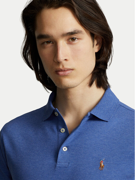 Polo Ralph Lauren Polo Ralph Lauren Поло 710713130008 Голубий Custom Slim Fit