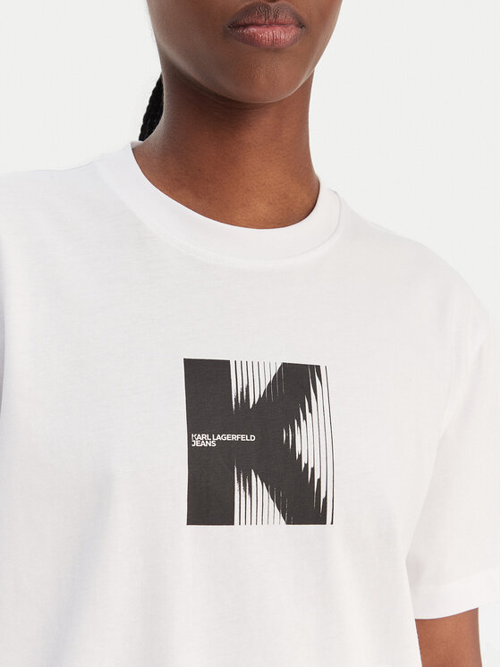 Karl Lagerfeld Jeans Karl Lagerfeld Jeans Camiseta B1W17055 Blanco Relaxed Fit