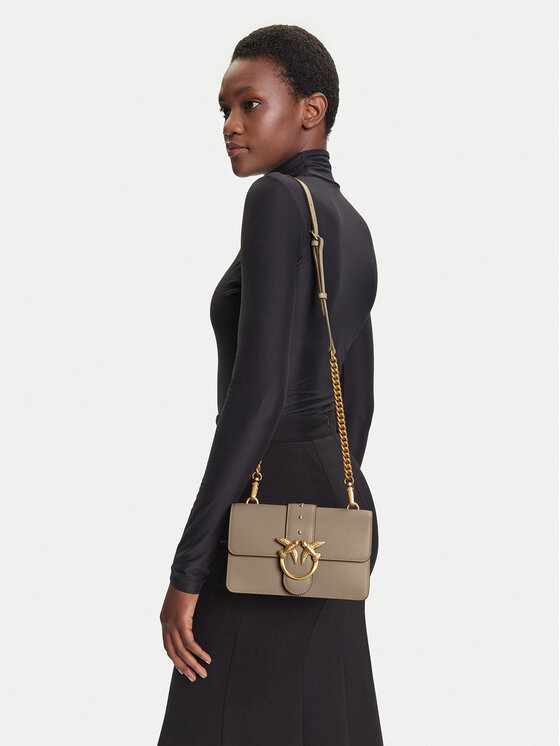 PINKO Τσάντα PINKO Love One Mini ST.CL Al 25-26 PLTT 105856 A0F1 Γκρι