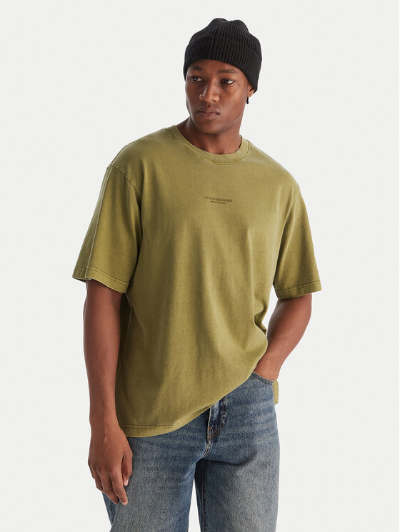 G-STAR G-Star Raw Majica Overdyed D24780-C756 Zelena Boxy Fit