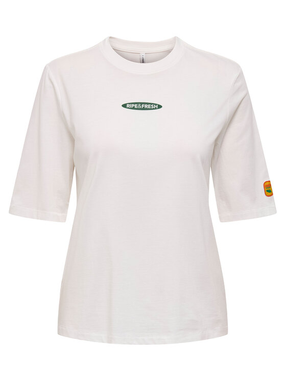 ONLY ONLY Футболка Phoebe 15351369 Білий Regular Fit