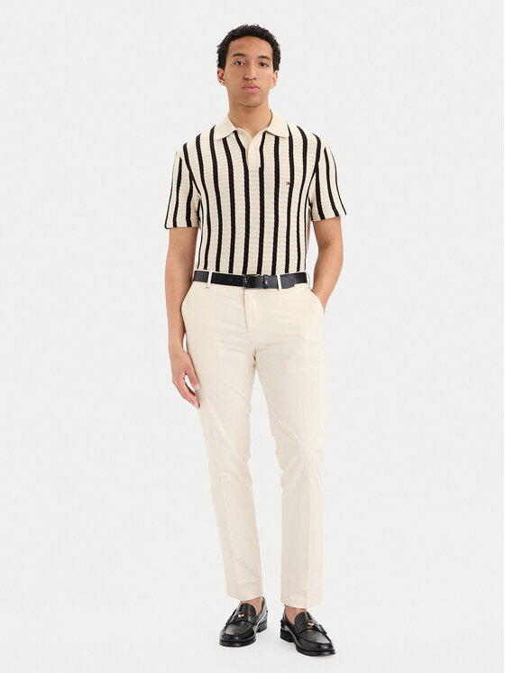 Tommy Hilfiger Tommy Hilfiger Polo marškinėliai MW0MW42770 Kreminė Regular Fit