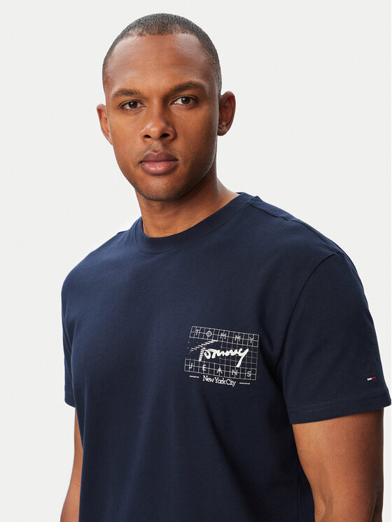 Tommy Jeans Tommy Jeans Camiseta Sign DM0DM23177 Azul marino Regular Fit