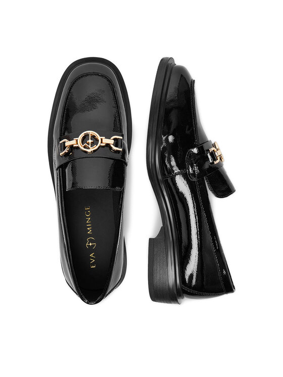 Eva Minge Loafersy Eva Minge EO-NOOR-330-25A-N337 Černá
