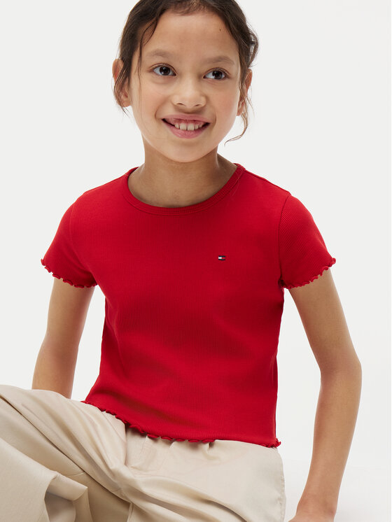Tommy Hilfiger Tommy Hilfiger Camiseta Essential KG0KG08590 Rojo Regular Fit