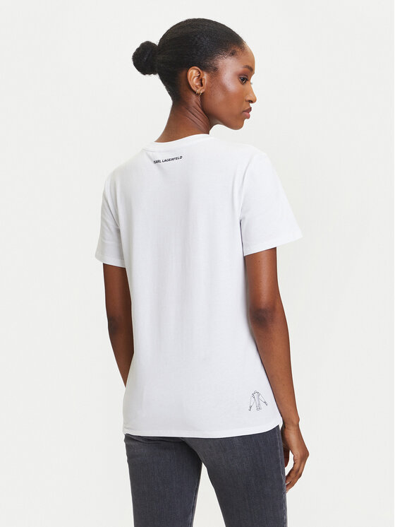 KARL LAGERFELD KARL LAGERFELD Camiseta A3W17099 Blanco Regular Fit