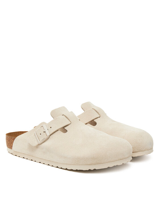 Birkenstock Шльопанці Birkenstock Boston zamsz 1027667 Білий