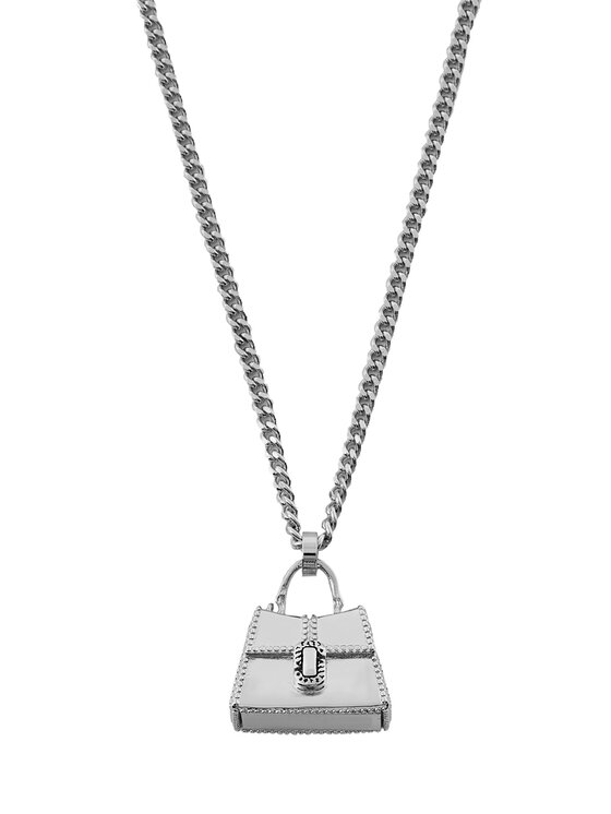 Marc Jacobs Намисто Marc Jacobs The St. Marc Cuban-Link Chain Necklace 2F3JNC001J37 Срібний