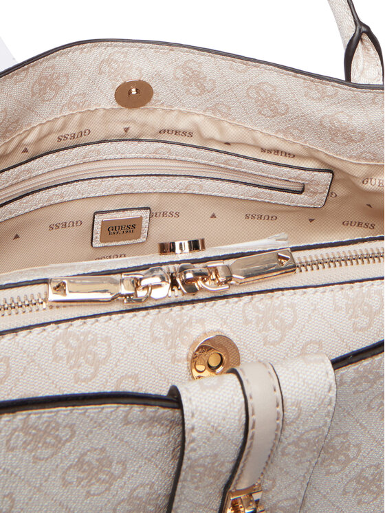 Guess Τσάντα Guess Yvonne Logo HWSG23 78220 Κρεμ