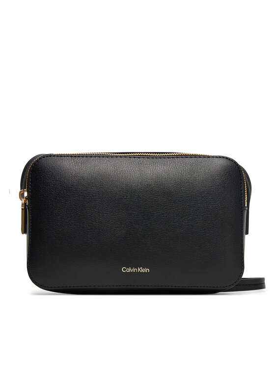 Calvin Klein Torbica Calvin Klein Foil Logo Elongated Camera Bag LV04F3276G Crna